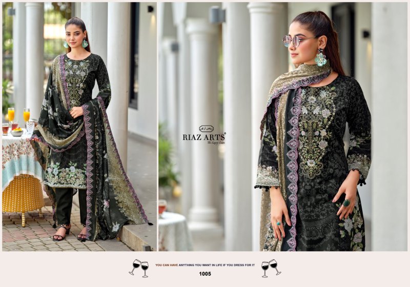 Bin Saeed Premium By Riaz Arts Cotton Lawn Embroidery Dress Material